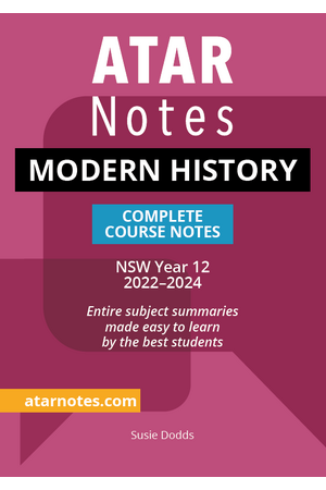 ATAR Notes Year 12 Modern History Notes - NSW (2022-2024)