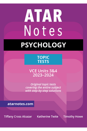 ATAR Notes VCE - Units 3 & 4 Topic Tests: Psychologys (2023-2024)