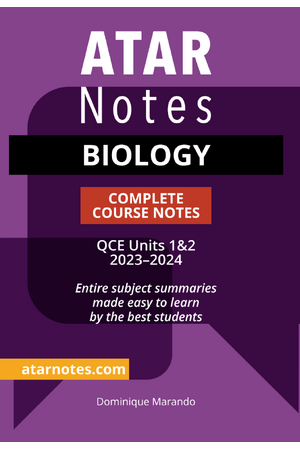 ATAR Notes QCE - Units 1 & 2 Complete Course Notes: Biology (2023-2024)