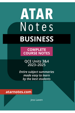 ATAR Notes QCE - Units 3 & 4 Complete Course Notes: Business (2023-2025)