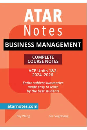 ATAR Notes VCE Business Management 1&2 Notes (2024-2026)