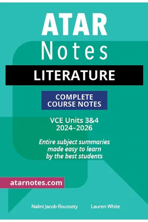 ATAR Notes VCE Literature 3 & 4 Notes (2024-2026)