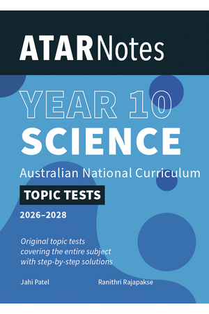ATAR Notes Year 10 Science Topic Tests (2026-2028)