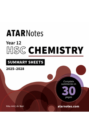 ATAR Notes HSC Year 12 Chemistry Summary Sheets (2025-2028)