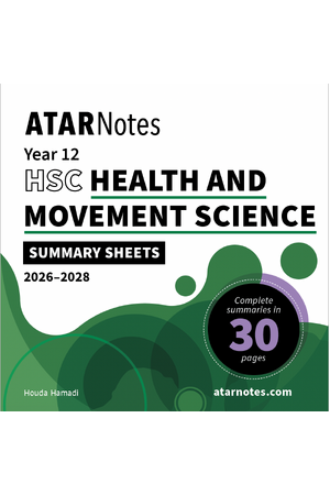 ATAR Notes HSC Year 12 Health and Movement Science Summary Sheets (2026-2028)