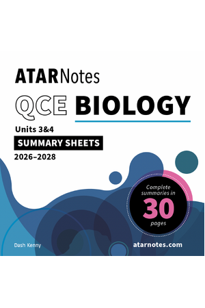 ATAR Notes QCE Biology 3&4 Summary Sheets (2026-2028)