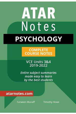 ATAR Notes VCE Psychology 3 & 4 Notes