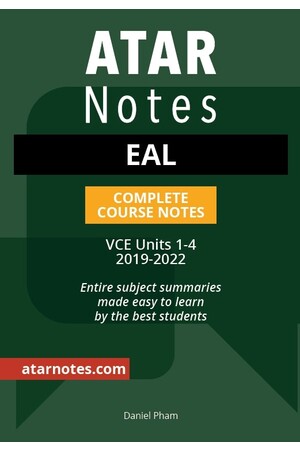 ATAR Notes VCE English as an Additional Language 1- 4 Notes