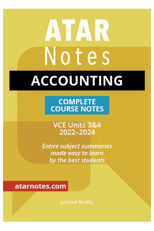 ATAR Notes VCE Accounting 3 & 4 Notes (2020 Edition)