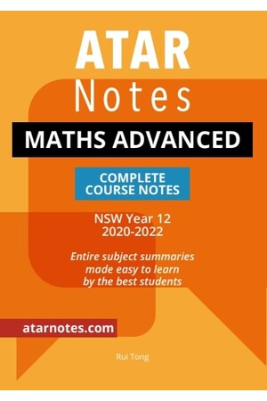 ATAR Notes Year 12 Mathematics Advanced Notes - NSW