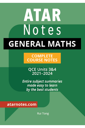 ATAR Notes QCE - Units 3 & 4 Complete Course Notes: General Maths (2021-2024)