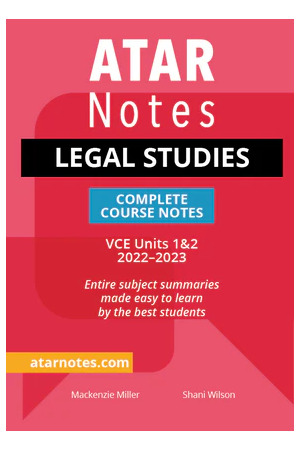 ATAR Notes VCE Legal Studies 1 & 2 Notes