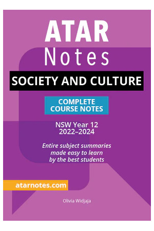 ATAR Notes Year 12 Society and Culture Notes - NSW