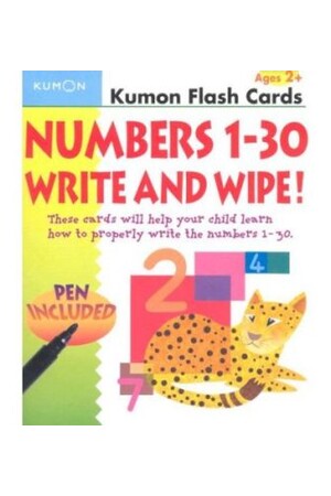 Numbers 1-30 Write & Wipe Flash Cards