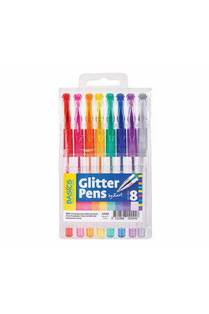 Basics - Glitter Pens: Pack of 8