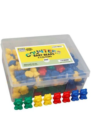 Three Bear Family Counters (4 Colours) - Baby Bear (Box of 200)