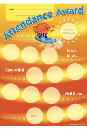 Attendance Award Achievement Cards - Paper