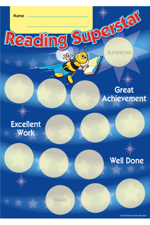 Reading Superstar Achievement Cards - Paper