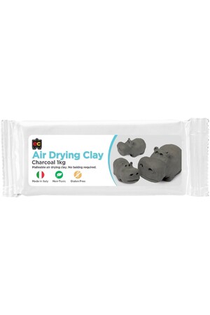 Air Drying Clay - Charcoal (1kg)