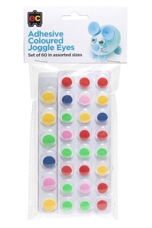 Adhesive Coloured Joggle Eyes - Set of 60
