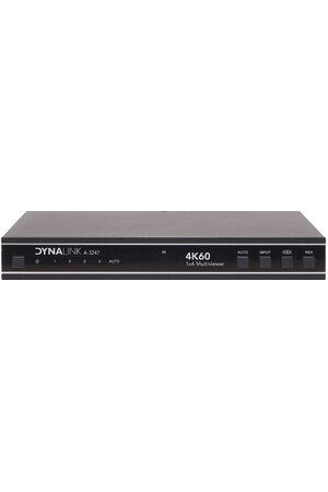 Dynalink 4x1 HDMI Multiviewer Seamless UHD 4K Video Switcher