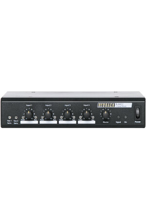Redback 4 Channel Public Address (PA) Mixer With Bass and Treble