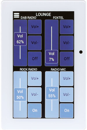 Redback 4.3" Zone Touch Wallplate For Source Controllers - White