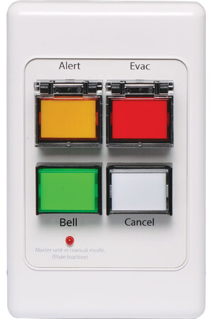 Redback Remote Alert Evac Bell UTP Wallplate to suit  4565A & A4500B