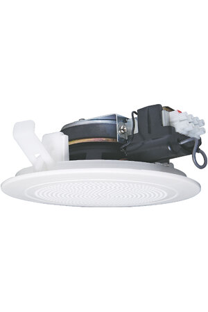 One-Shot 100mm (4") 5W 100V White Low Profile One-Shot Ceiling Speaker