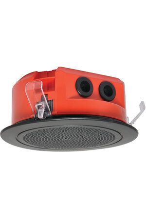 One-Shot 100mm 100V 5W Ceiling EWIS Speaker Black Grille