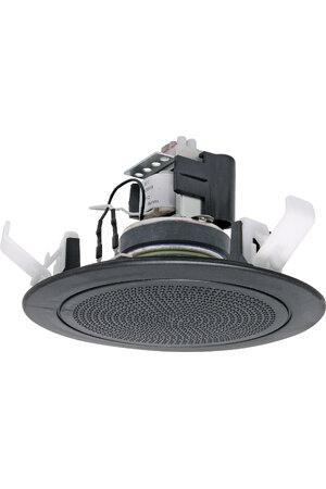 One-Shot 100mm (4") 5W 100V Black One-Shot Ceiling PA Speaker