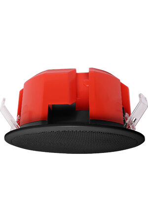 One-Shot 100mm 100V 6W Ceiling EWIS Speaker Black Metal Grille (V2)