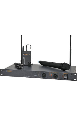 Redback UHF Wireless Microphone System 2 Ch With Handheld & Beltpack