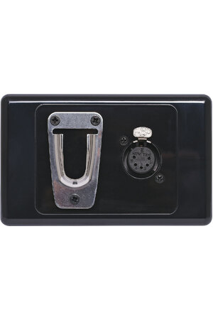 Redback 5 Pin XLR Black Wallplate With Microphone Clip