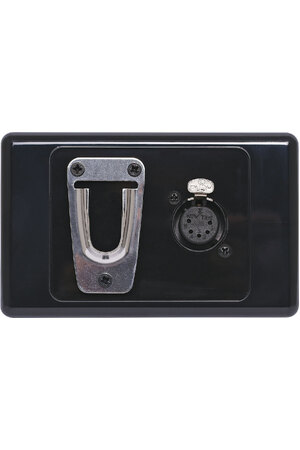 Redback 5 Pin XLR Black Wallplate With Microphone Clip