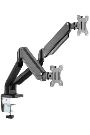 Dynalink 100mm Dual VESA Desk Mount LCD Bracket with USB