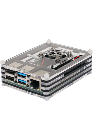 Altronics Acrylic Raspberry Pi 4 Case with Cooling Fan