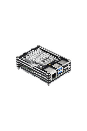 Acrylic Raspberry Pi 5 Case with Cooling Fan