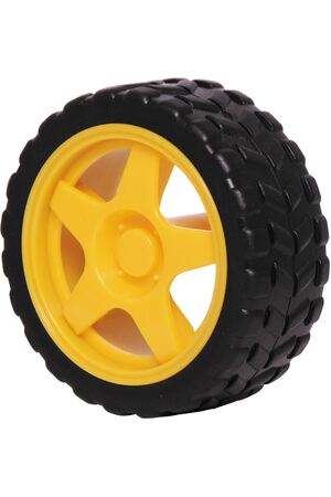 Altronics Plastic Wheel With Rubber Tyre For 5mm Shaft (J 0016)