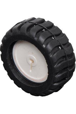 Altronics White Plastic Wheel Rubber Tyre For Micro N20 Motors