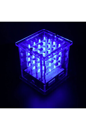 Altronics 4x4x4 Arduino Based Blue LED Acrylic Cube Kit