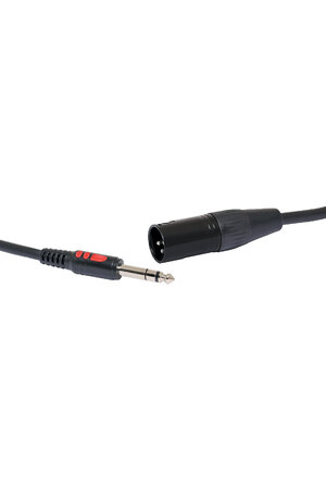 Redback 1.5m 3 Pin Male XLR to 6.35mm TRS Jack Microphone Cable