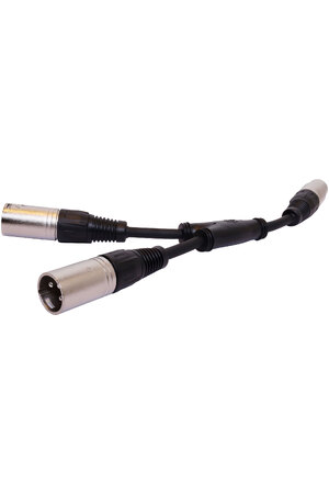 Redback 3 Pin XLR Y Adapter - Female to 2 x Male