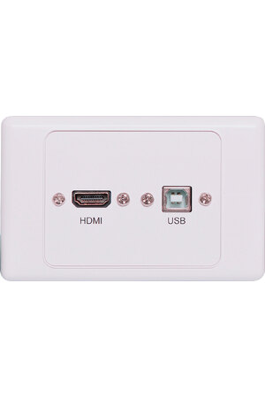 Dynalink USB B HDMI Wallplate with Socket Flyleads