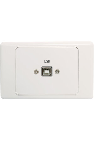 Dynalink USB Type B Wallplate with USB A Plug Flylead