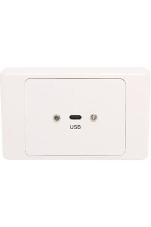 Dynalink USB C Wallplate With USB A Socket Flylead