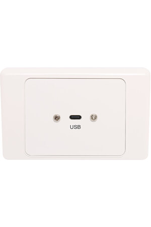 Dynalink USB C Wallplate With USB A Socket Flylead