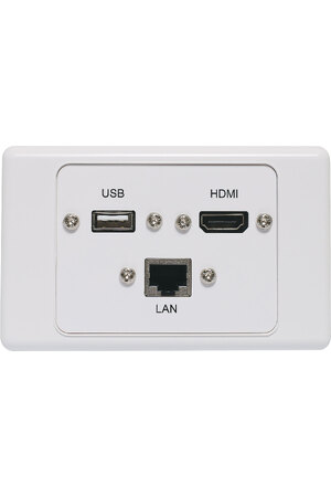 Dynalink RJ45 Cat6, USB Type A & HDMI Fly Lead Wallplate