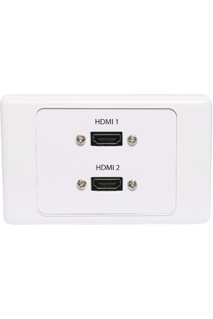 Dynalink Dual HDMI Wallplate with Flyleads