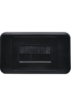 Dynalink Flat Black Brush Entry Wallplate